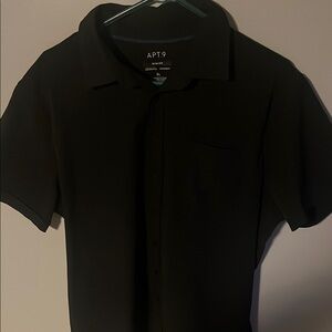 APT.9 Classic Black Polo Shirt